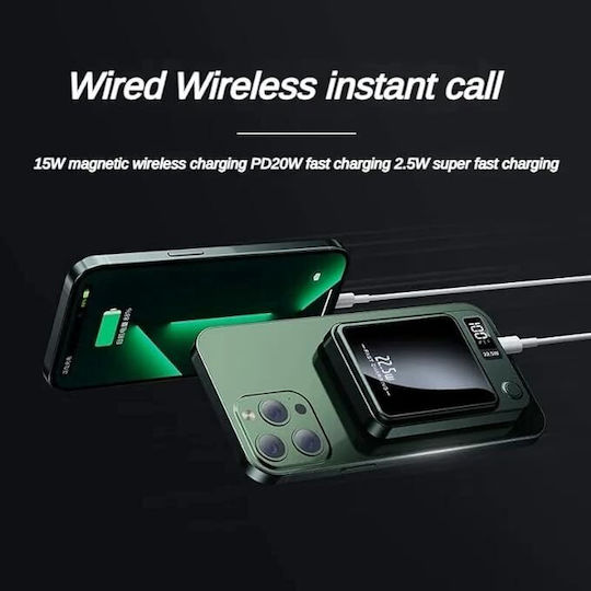 Power Bank 1500mAh 22.5W Πράσινο