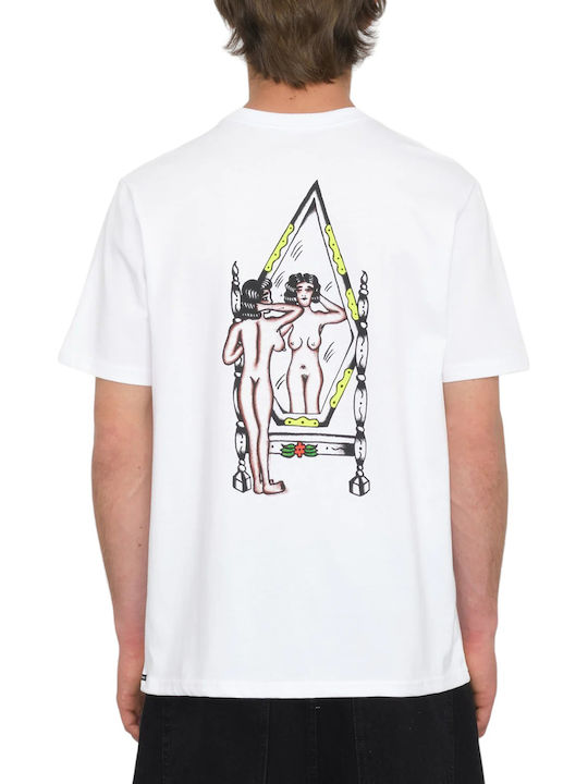 Volcom T-shirt Bărbătesc cu Mânecă Scurtă White