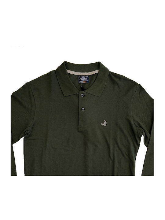 Paco & Co Herren Langarmshirt Polo Olive