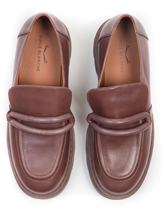 Voile Blanche Δερμάτινα Γυναικεία Loafers σε Ροζ Χρώμα