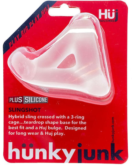 Hunkyjunk Slingshot Teardrop Ring Schwanz & Hoden Silikon Transparent 3120-6920