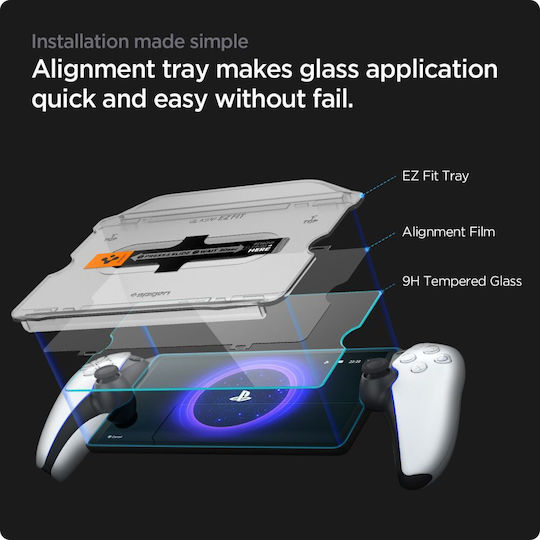 Spigen Glas.tr ”ez Fit” Προστασία Οθόνης Tempered Glass για Playstation Portal