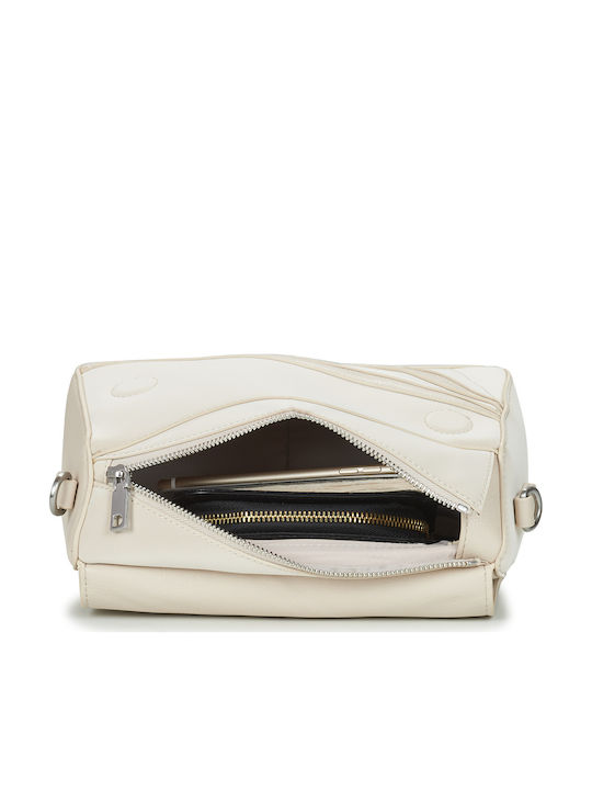 Leather Women's Bag Shoulder Beige