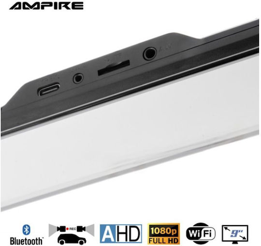 Ampire 1080P Mirror Car DVR, 9" Display