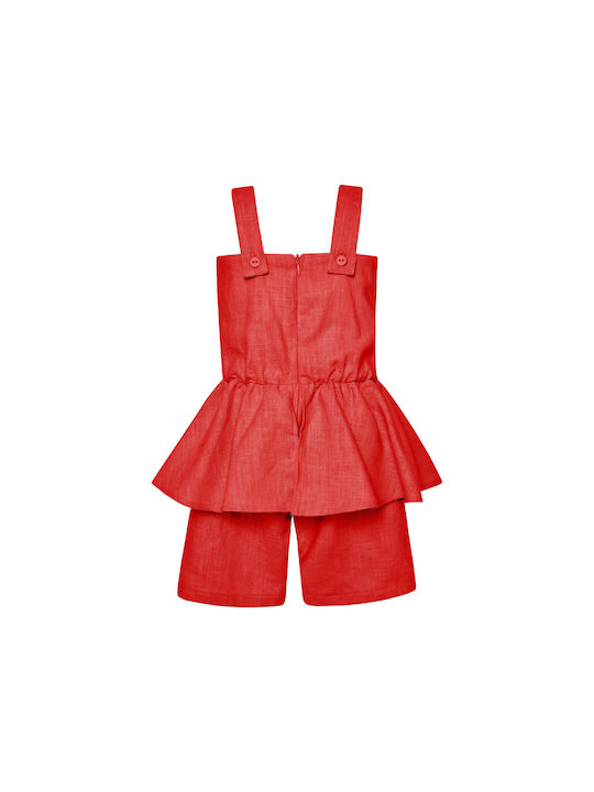 Two In A Castle Kids One-piece Fabric Shorts/Bermuda red