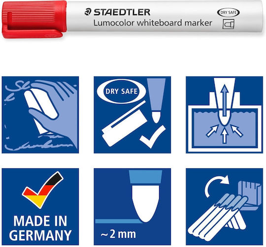 Staedtler Μαρκαδόροι Πίνακα 2mm Σετ 8 χρώματα