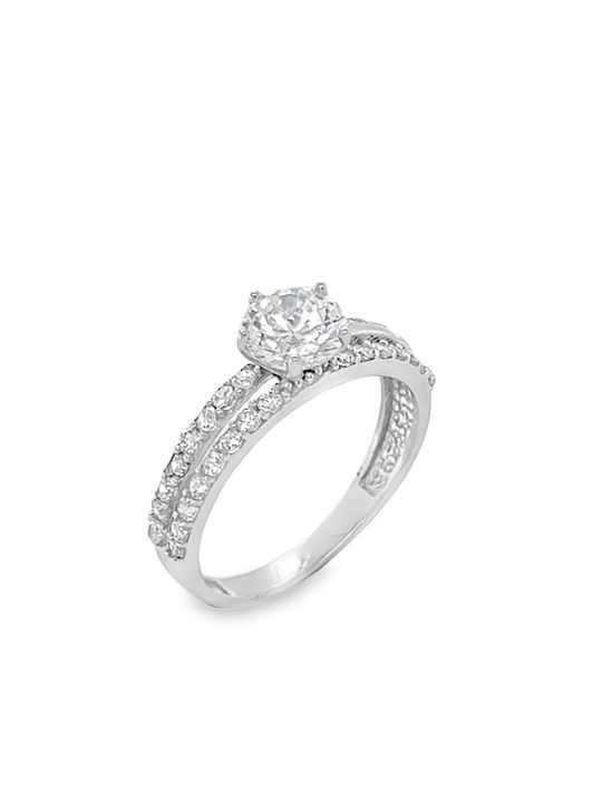 Xryseio Single Stone from White Gold 14K