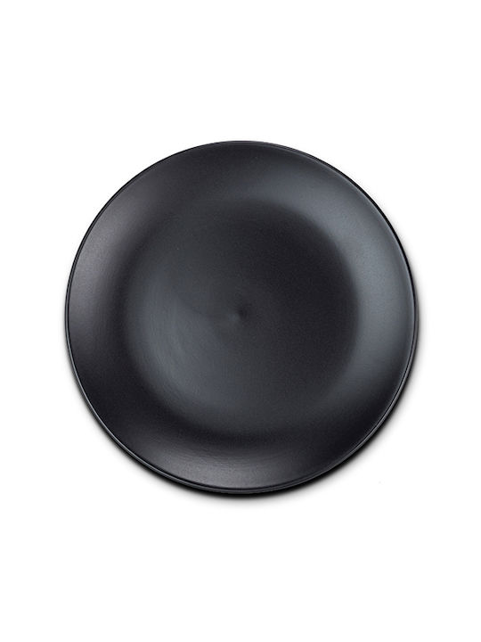 Nava Plate Desert Ceramic Black with Diameter 21cm