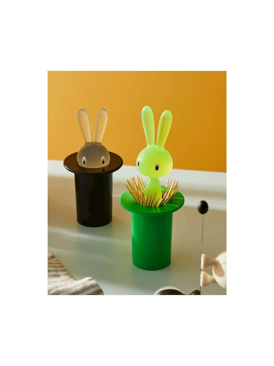 Alessi Alessi Zahnstocher-Etui Magic Bunny Kunststoff 7x7x14cm Grüne