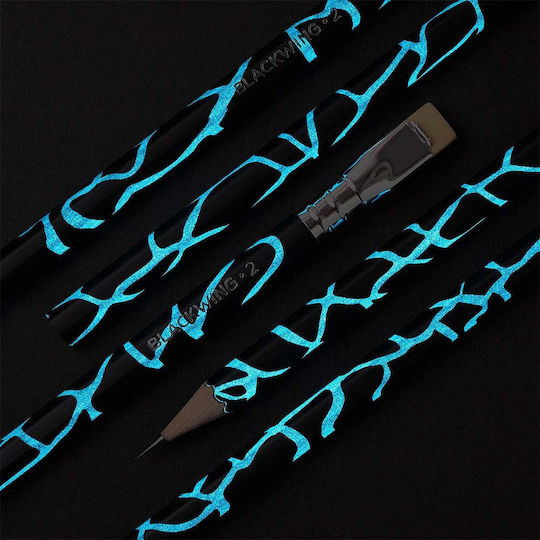 Blackwing Σετ 12 Μολύβια Σκληρά με Γόμα Μαύρα