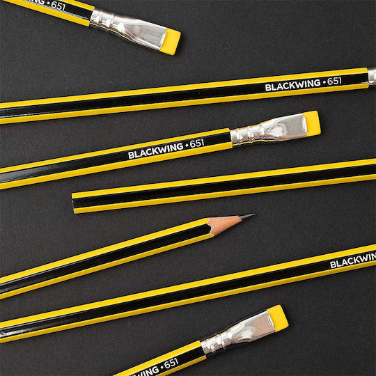 Blackwing Pencil Set with Eraser Yellow 12pcs