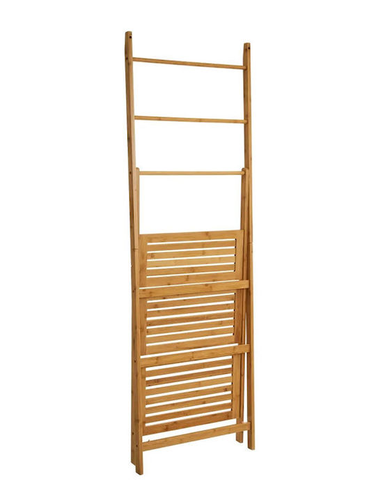 Bakaji Wooden Wall-Mounted Bathroom Shelf 53x31x153cm