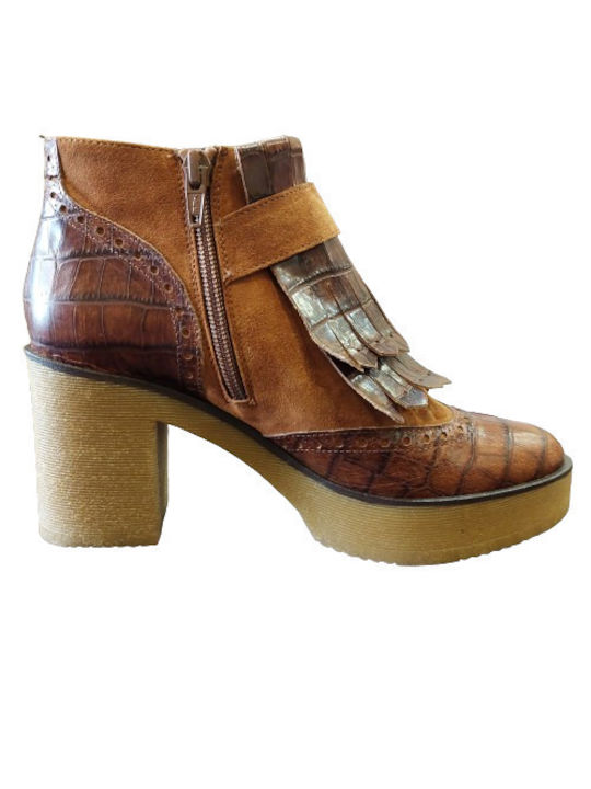 Hobby Leather Women's Ankle Boots Brown