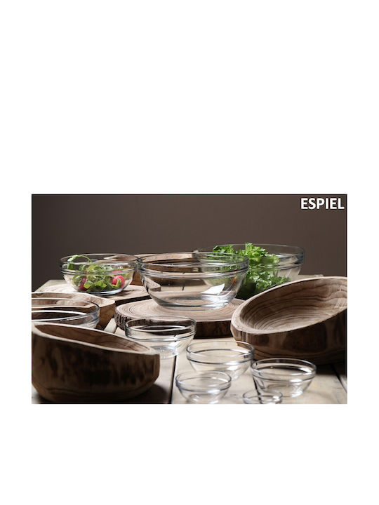 Espiel Set Salad Bowls Chef P360 6pcs Glass Salad Bowl Transparent 23x23x10.10cm