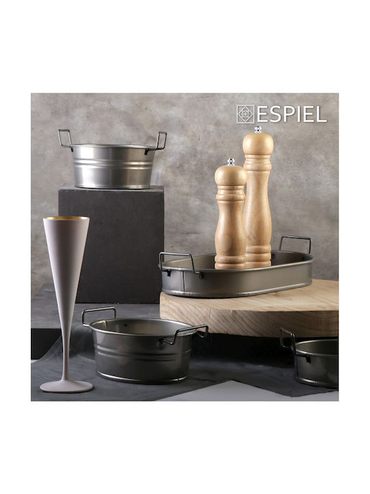 Espiel Aluminum Salad Bowl Gray 22.5x13x5cm