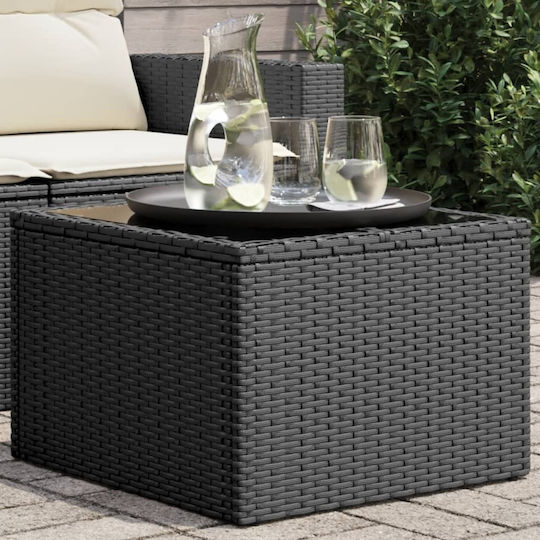 Tisch für kleine Außenbereiche Stabil Black 55x55x37cm