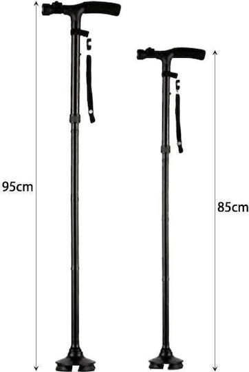 Gehstock Wanderstock Schwarz fl-8653
