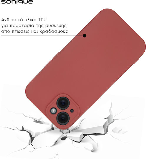 Sonique Galaxy Umschlag Rückseite Silikon Burgundisch (Samsung Galaxy A35 5G)