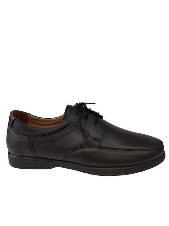 Model Leder Herren Freizeitschuhe Schwarz