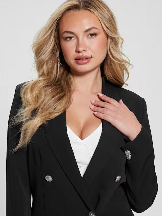 Guess Women's Double Breasted Blazer Black