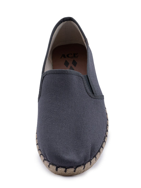 Fabric Men's Espadrilles in Gray Color