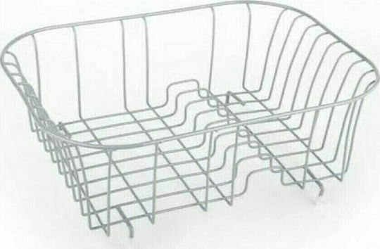 Homestyle Στραγγιστήρι Γούρνας Μεταλλικό Λευκό 39.5x30x14.5cm