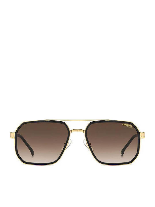 Carrera Unisex Γυαλιά Ηλίου με Χρυσό Μεταλλικό Σκελετό και Καφέ Ντεγκραντέ Φακό 1069/S I46/86