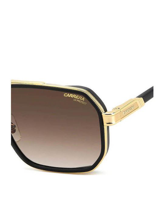 Carrera Unisex Γυαλιά Ηλίου με Χρυσό Μεταλλικό Σκελετό και Καφέ Ντεγκραντέ Φακό 1069/S I46/86