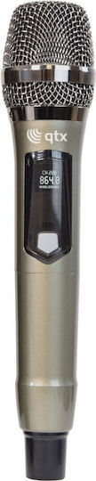 QTX Sound 171.824UK Set Wireless Microphone Handmade for Vocals in Silver Color