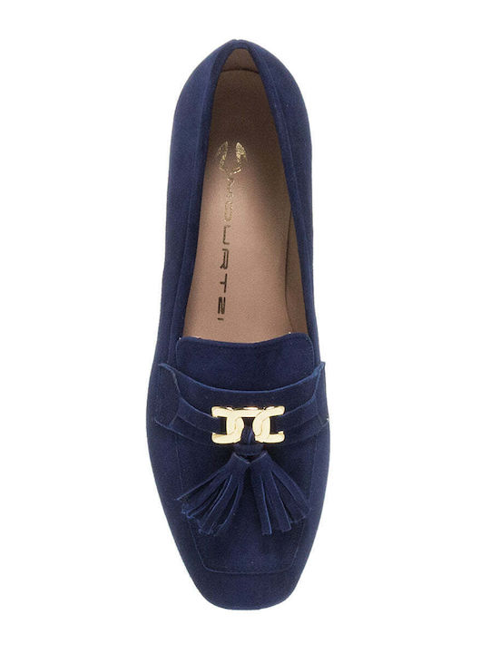 Mourtzi Women's Loafers in Navy Blue Color