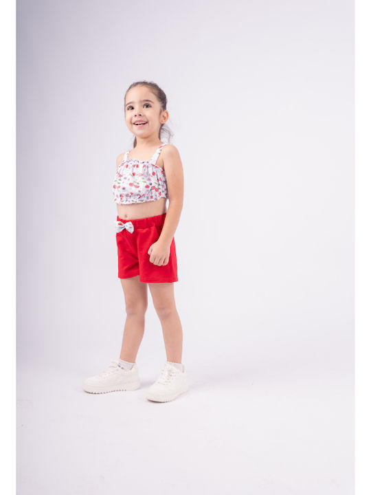 Εβίτα Kinder Set mit Shorts Sommer 2Stück Red