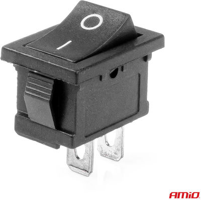 AMiO Întrerupător On/Off Auto 12V Universal Negru