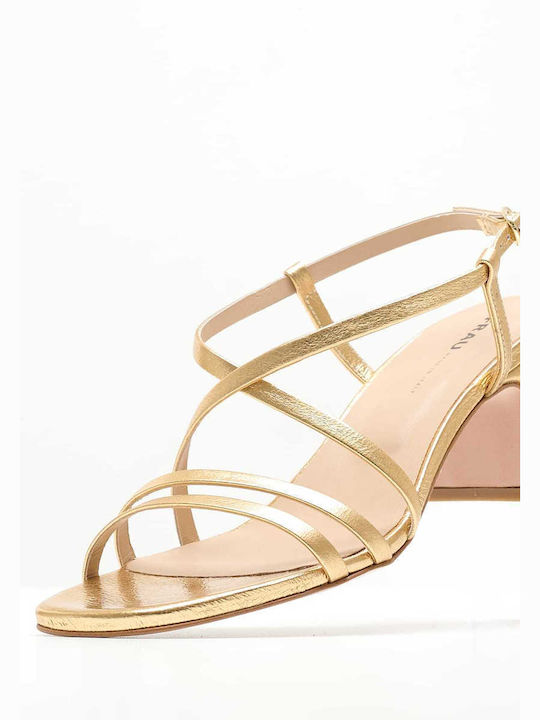 Frau Leather Women's Sandals Gold