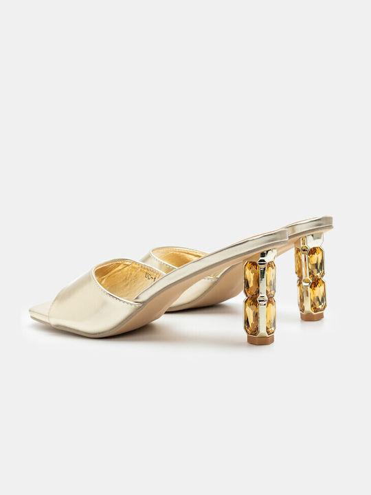 Luigi Damen Sandalen in Gold Farbe