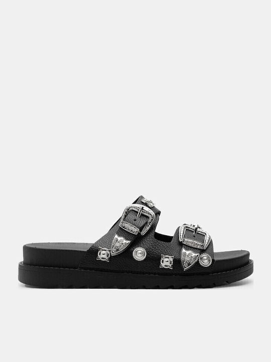 Women's Flat Sandals Flatforms in Black Color