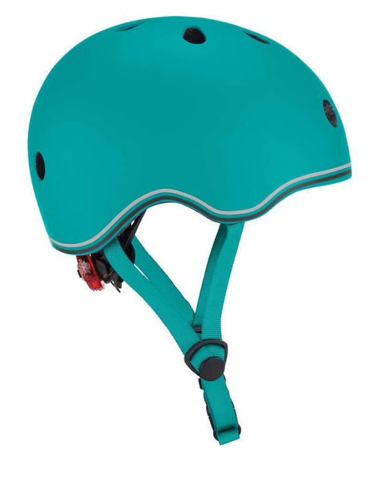 Globber Kinderfahrrad- / Rollerhelme Scooter / Fahrrad City Grün mit integrierter LED-Lampe