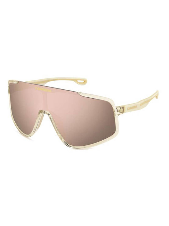 Carrera Sonnenbrillen mit Gold Rahmen und Rosa Spiegel Linse 4017/S 2T3/0J