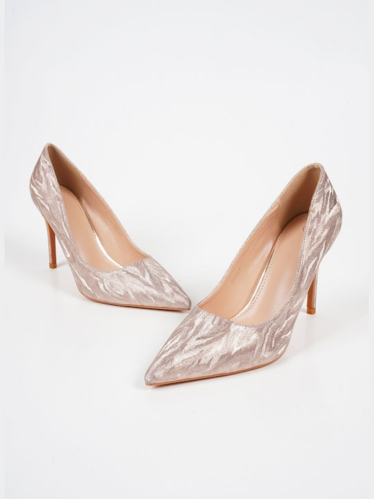 Piazza Shoes Pointed Toe Gold Heels