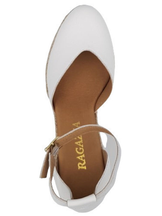 Anatomic Women's Leather Platform Espadrilles White
