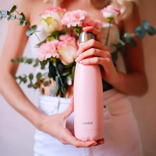 Qwetch Μπουκάλι Θερμός Ανοξείδωτο BPA Free 750ml Ροζ