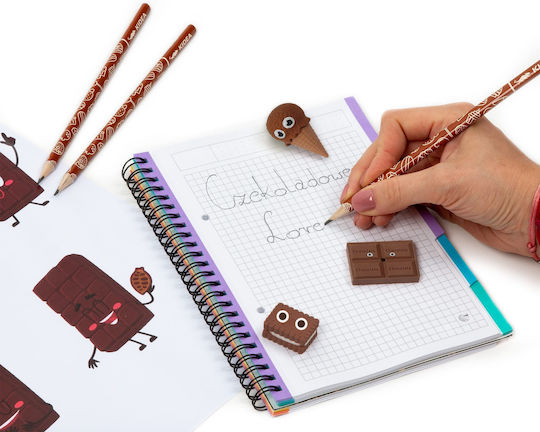 Derform Set von 6 Bleistiften HB Braun