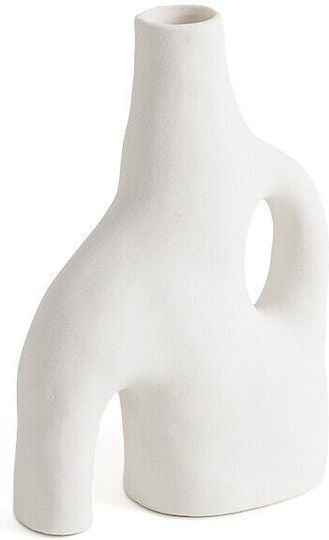 La Redoute Interieurs Keramik Vase Weiß 14,2x20cm