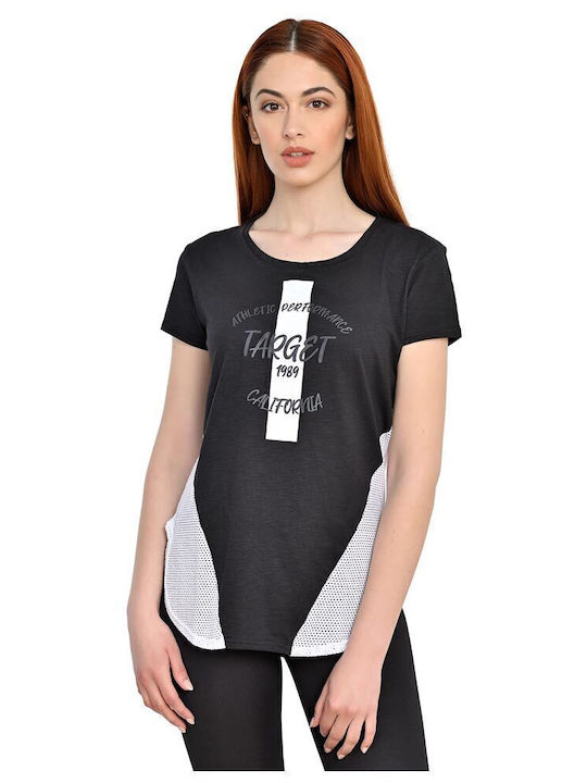 Women's Summer Blouse Short Sleeve Black