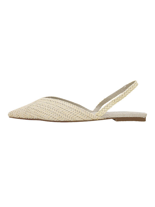 Corina Synthetic Leather Ballerinas Beige