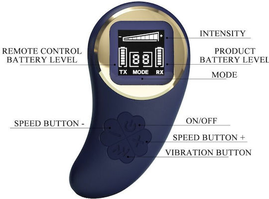Pretty Love Functions Vibrator Egg with Remote Control Blue