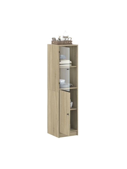 Шкаф Офис от Дърво и Стъкло Дъб 35x37x142см