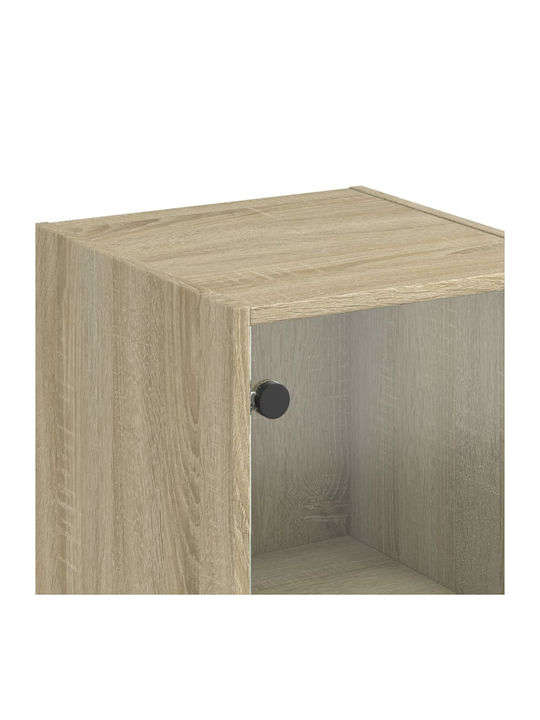 Шкаф Офис от Дърво и Стъкло Дъб 35x37x142см