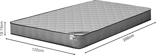 Pakketo Frezio Semi-double Ergonomic Mattress Double-Sided Roll Pack 120x200x18cm with Independent Springs