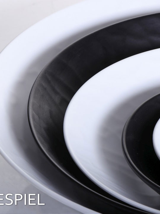 Espiel Wavy Matte Serving Platter Oval Black 40x16cm