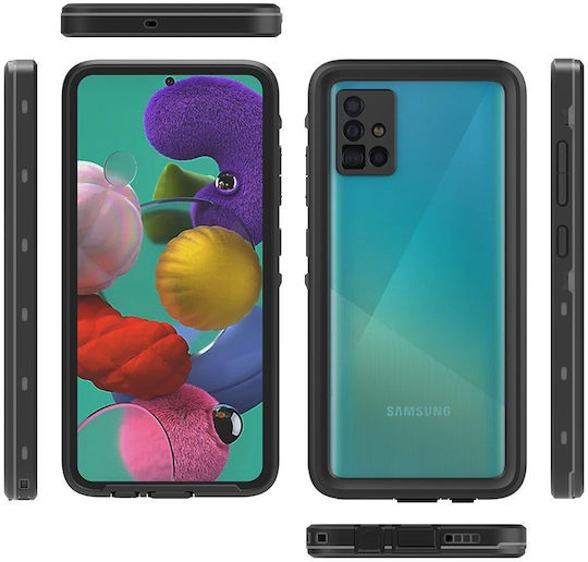 Redpepper Ip68 С пълно покритие (360°) 2мм Водоустойчив Черен (Galaxy A51)